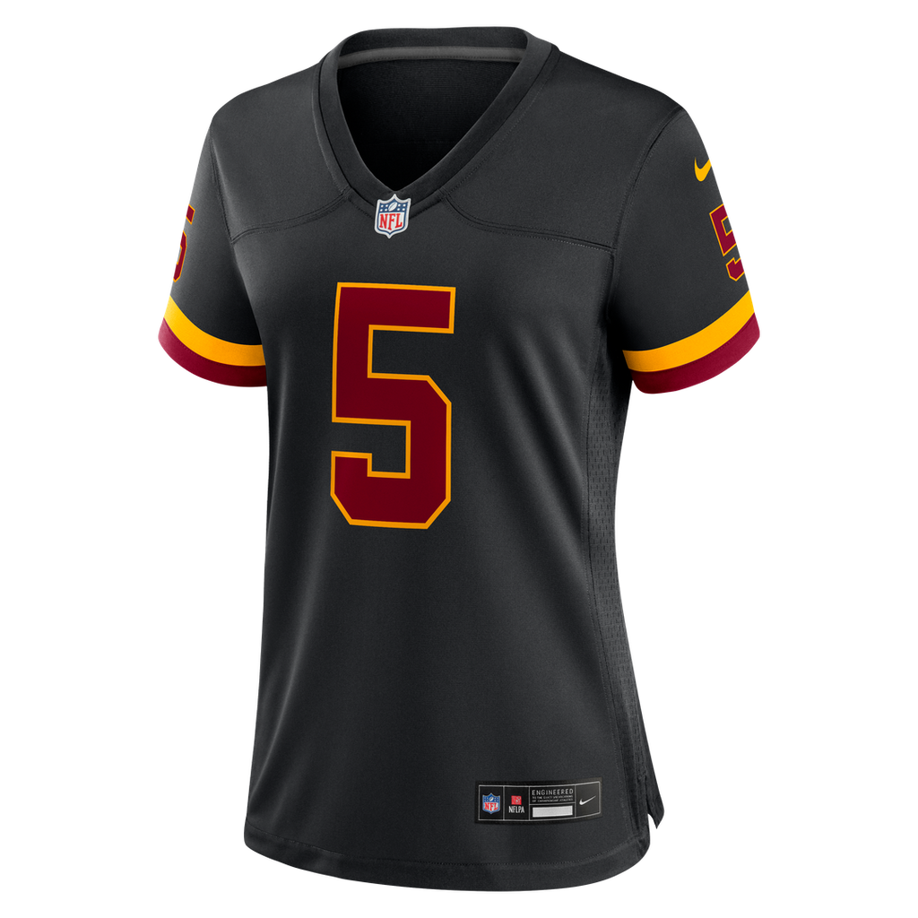 Jayden Daniels Washington Commanders Women's Hail Raiser Alternate Game Jersey - Black