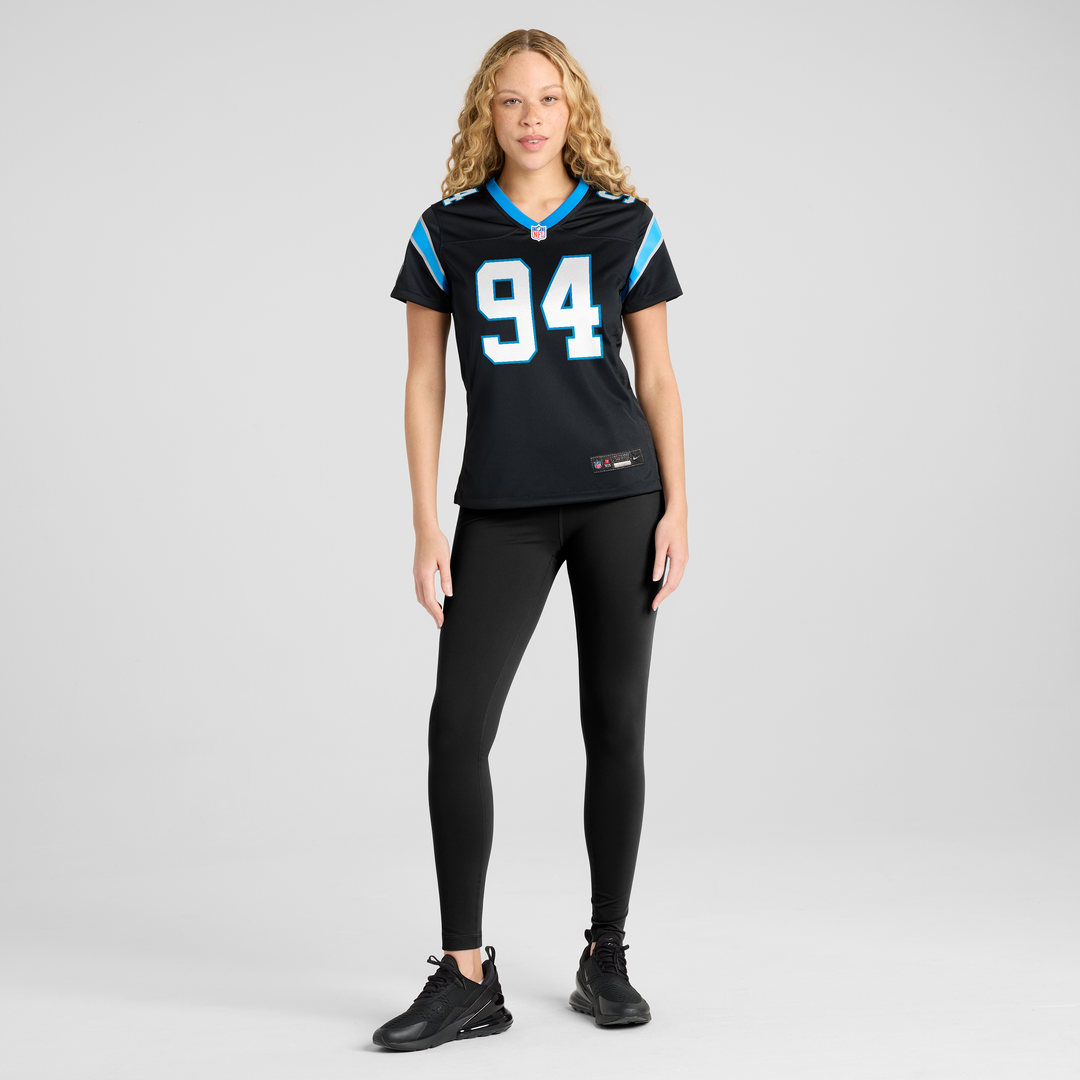 Aaron Hall Carolina Panthers Women's Team Game Jersey - Black