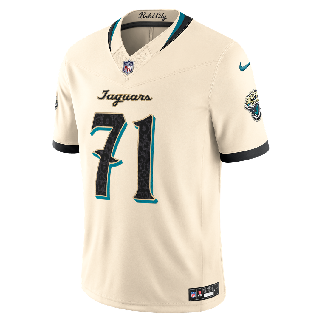 Tony Boselli Jacksonville Jaguars 2026 Rivalries Collection Stitched Limited Jersey - Natural