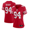 Romello Height San Francisco 49ers Women's Team Game Jersey - Scarlet