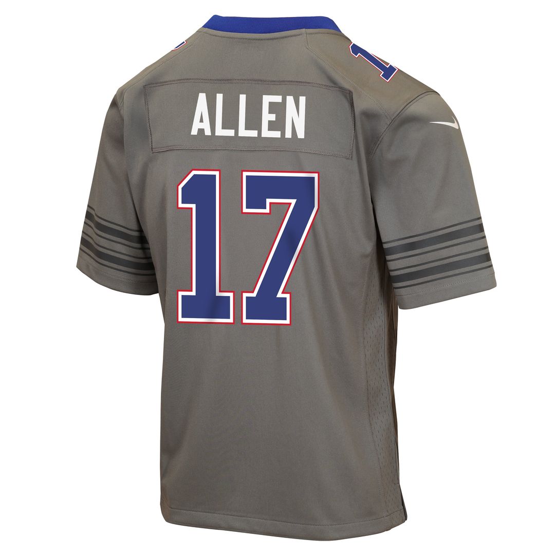 Josh Allen Buffalo Bills Youth Nickel City Game Jersey - Gray