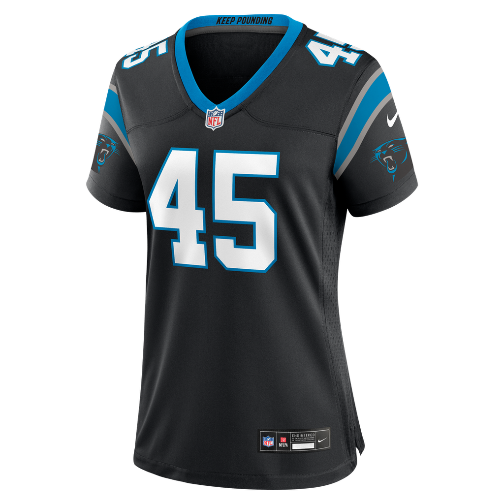 Maema Njongmeta Carolina Panthers Women's Team Game Jersey - Black