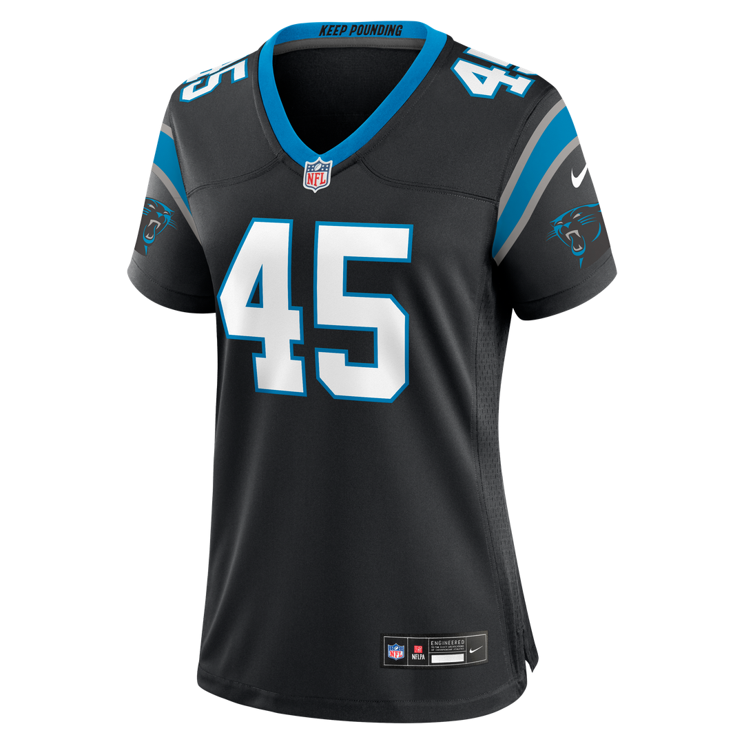 Maema Njongmeta Carolina Panthers Women's Team Game Jersey - Black