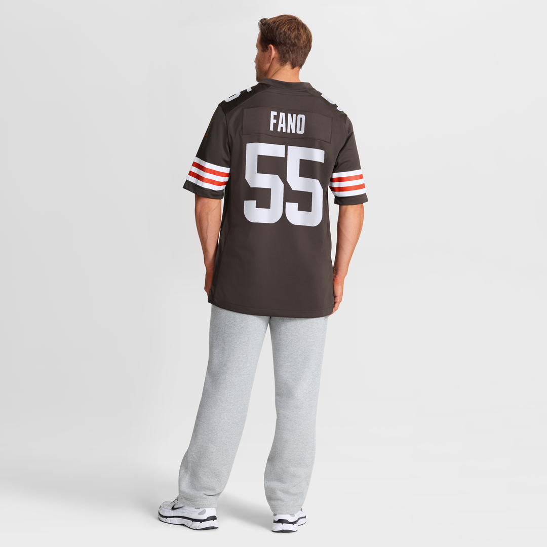 Spencer Fano Cleveland Browns Team Game Jersey - Brown