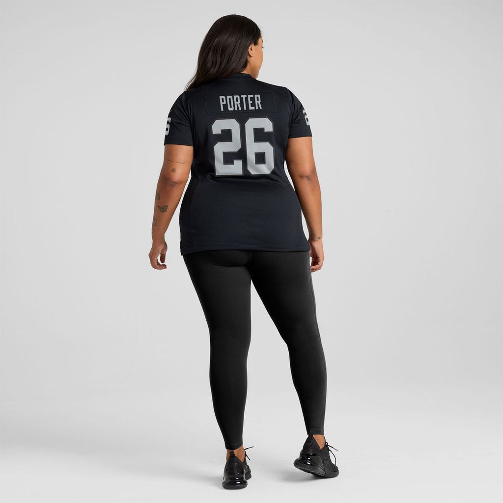 Darien Porter Las Vegas Raiders Women's Team Game Jersey - Black