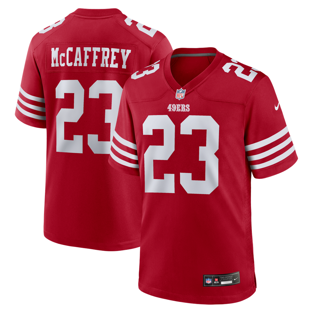 Christian McCaffrey San Francisco 49ers Game Player Jersey - Scarlet