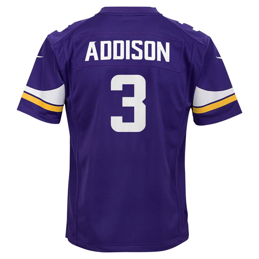 Jordan Addison Minnesota Vikings Youth Game Jersey - White