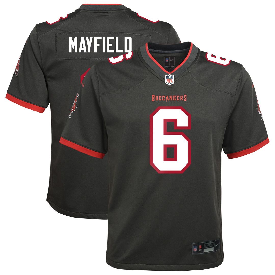 Baker Mayfield Tampa Bay Buccaneers Youth Game Jersey - Pewter