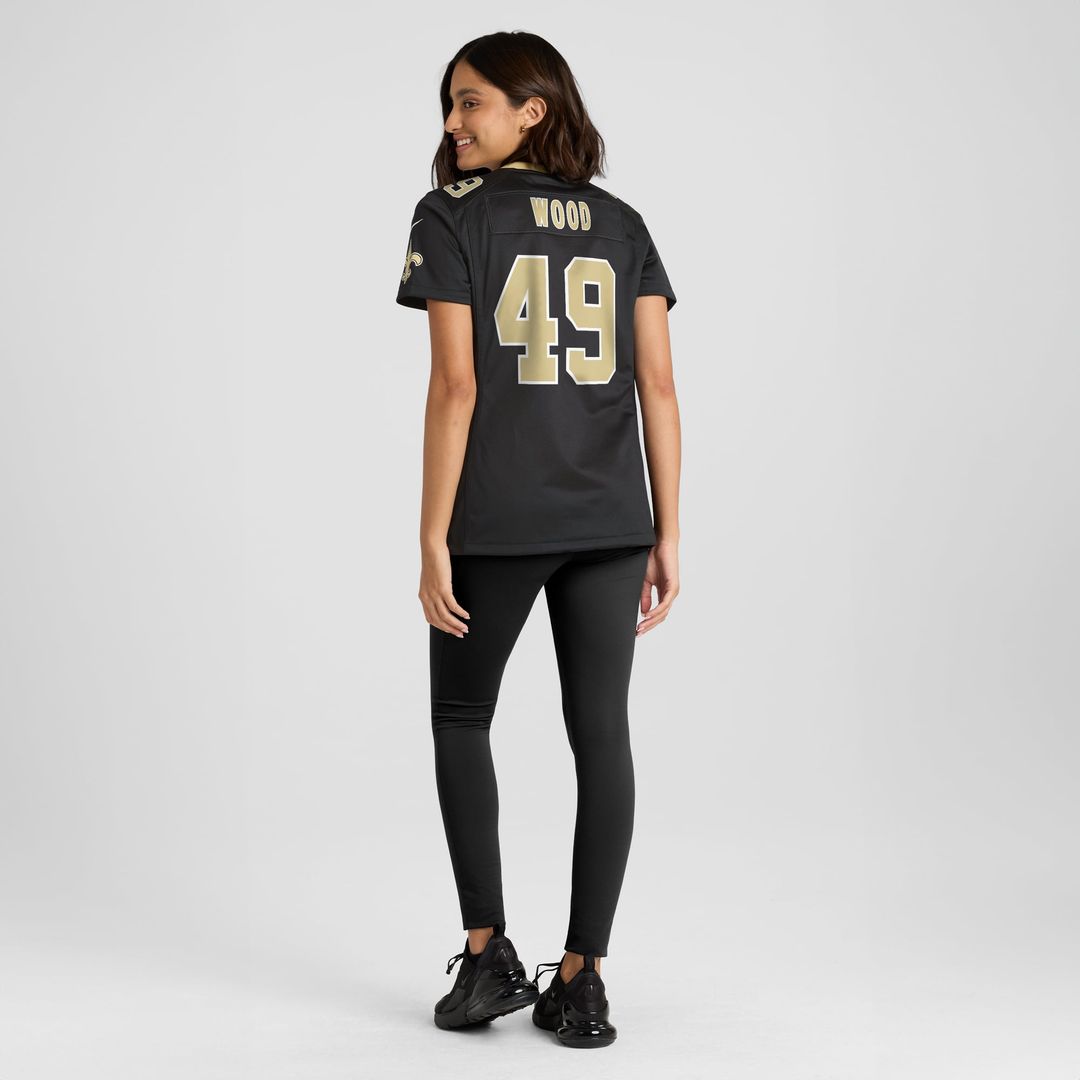 Zach Wood New Orleans Saints Women's Game Jersey - Black