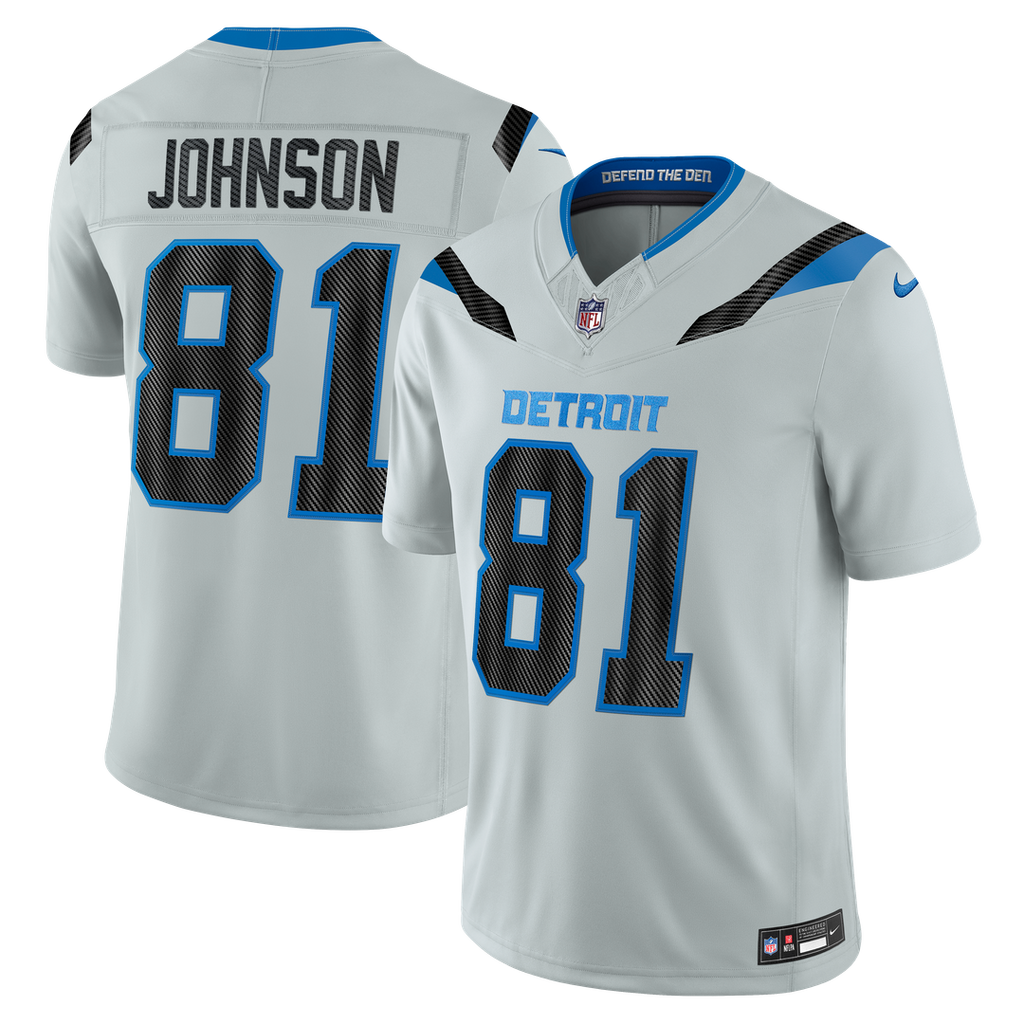 Calvin Johnson Detroit Lions 2026 Rivalries Collection Stitched Limited Jersey - Silver