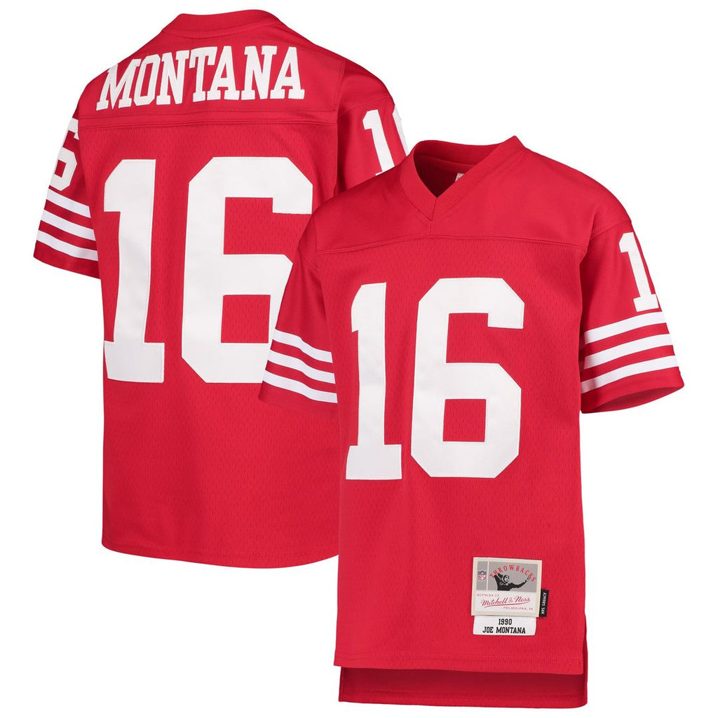 Joe Montana San Francisco 49ers Youth 1990 Legacy Retired Player Jersey - Scarlet