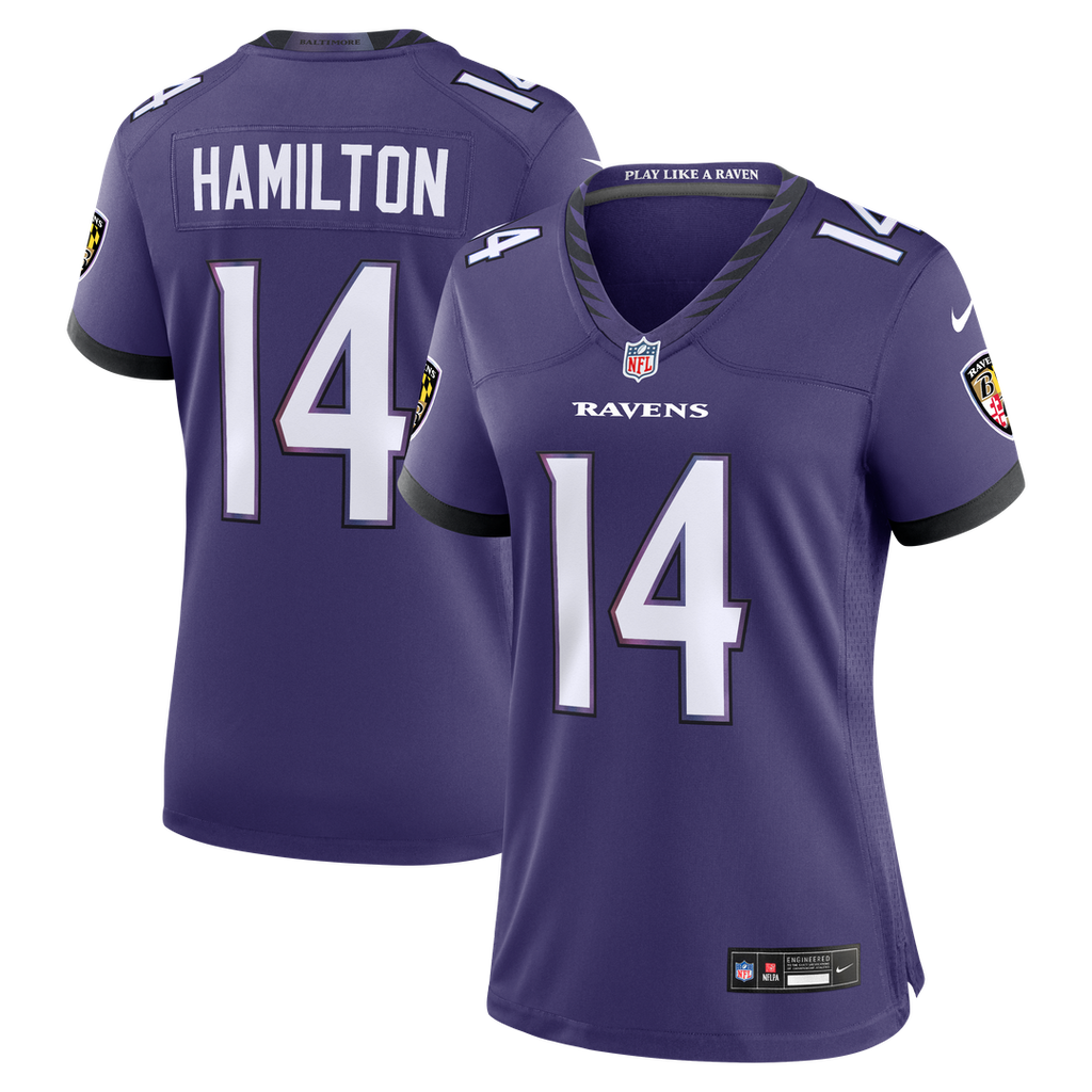 Kyle Hamilton Baltimore Ravens Women's Team Game Jersey - Purple
