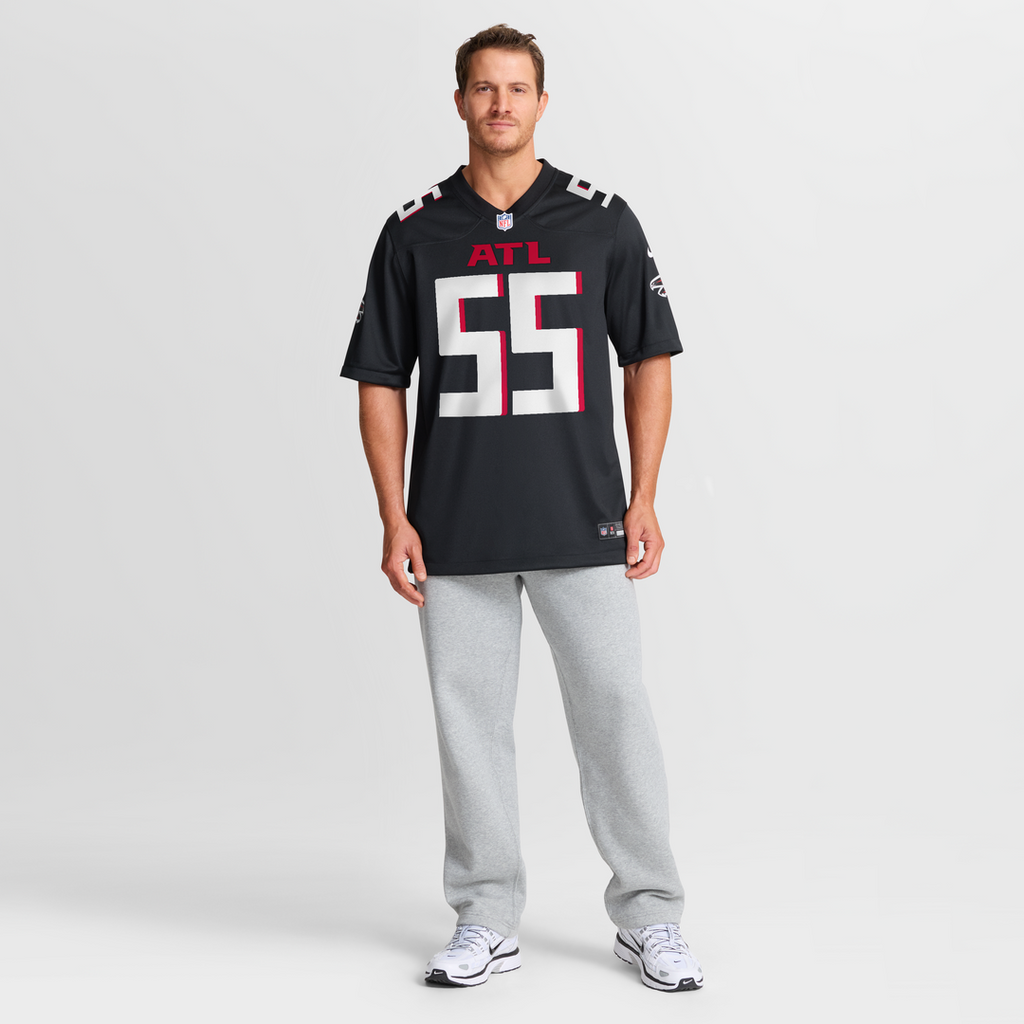 John Abraham Atlanta Falcons Game Retired Player Jersey - Black