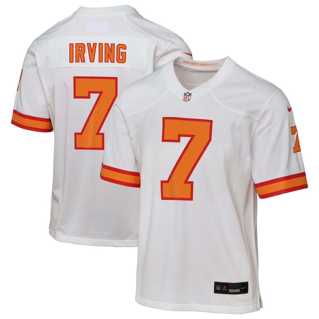 Bucky Irving Tampa Bay Buccaneers Youth Alternate Game Jersey - Pewter