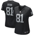 Tim Brown Las Vegas Raiders Women's Game Retired Player Jersey - Black