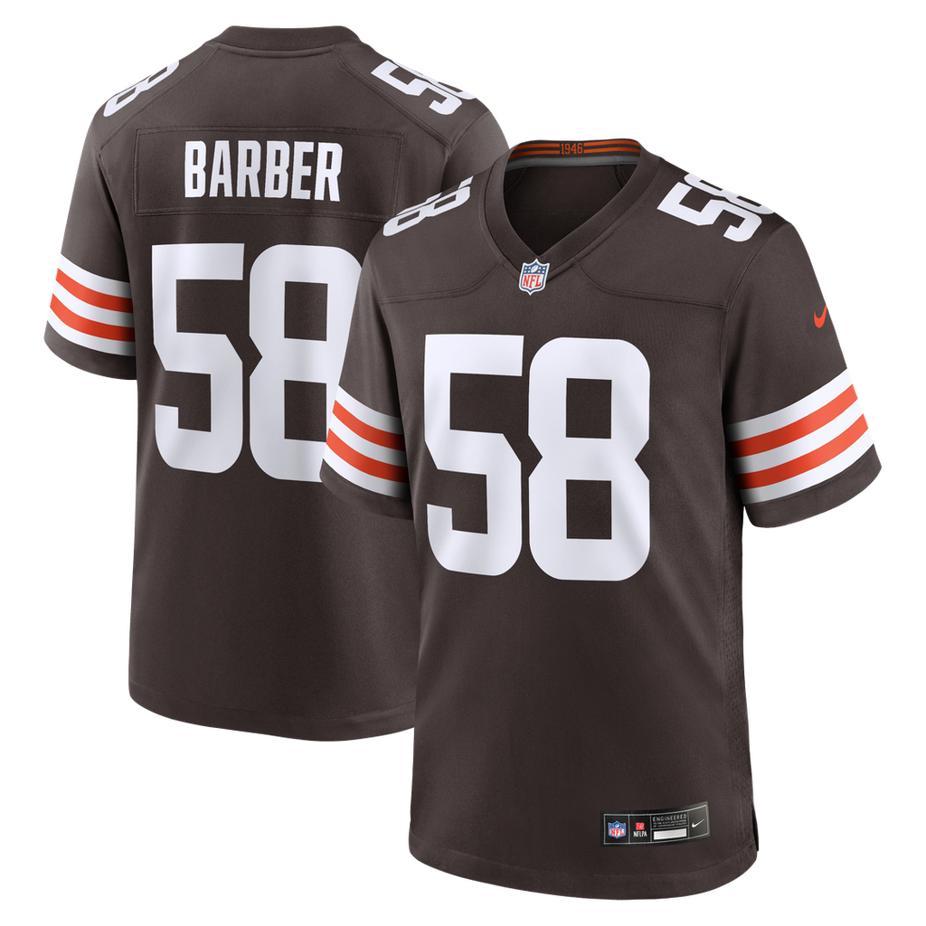 Austin Barber Cleveland Browns Team Game Jersey - Brown