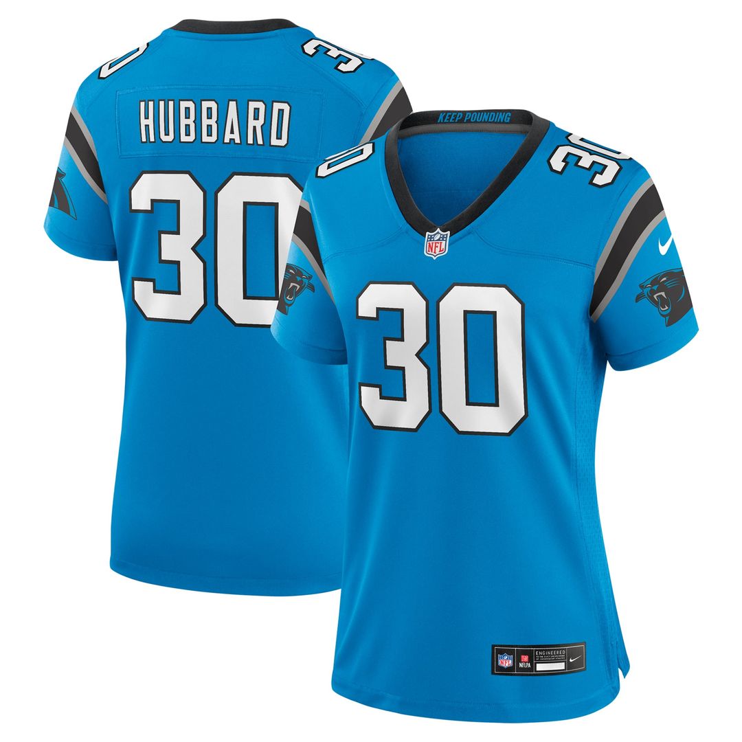 Chuba Hubbard Carolina Panthers Women's Team Game Jersey - Black