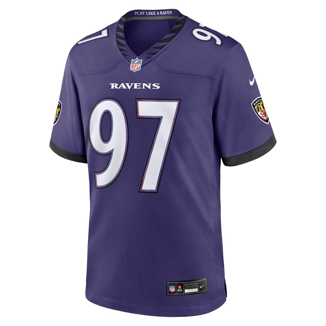 Ethan Burke Baltimore Ravens Team Game Jersey - Purple