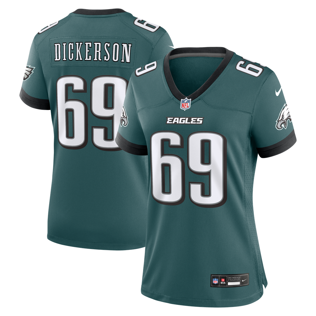 Landon Dickerson Philadelphia Eagles Women's Team Game Jersey - Midnight Green