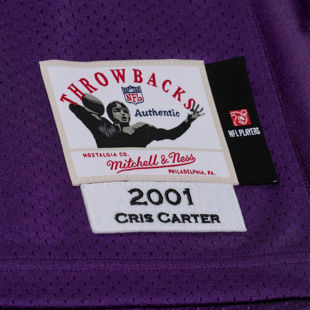 Cris Carter Minnesota Vikings 2001 Authentic Throwback Jersey - Purple