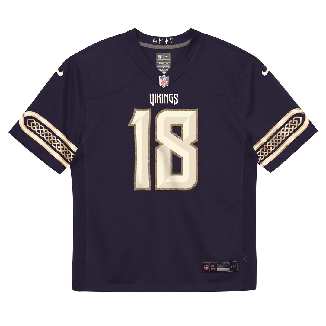 Justin Jefferson Minnesota Vikings Toddler 2026 Rivalries Collection Game Jersey - Purple