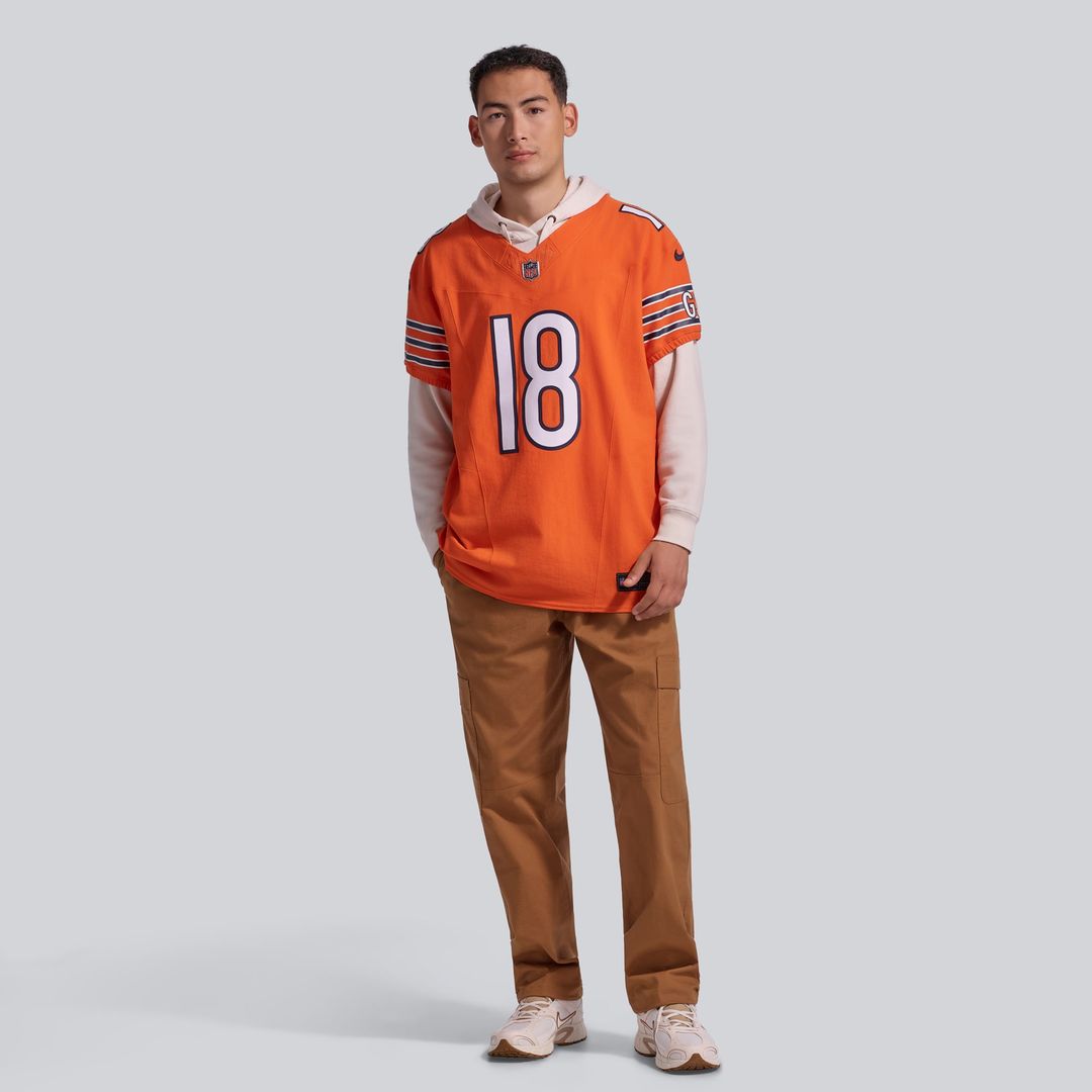 Caleb Williams Chicago Bears Alternate Vapor F.U.S.E. Elite Jersey - Orange