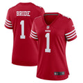 Number 1 Bride San Francisco 49ers Women's Game Jersey - Scarlet