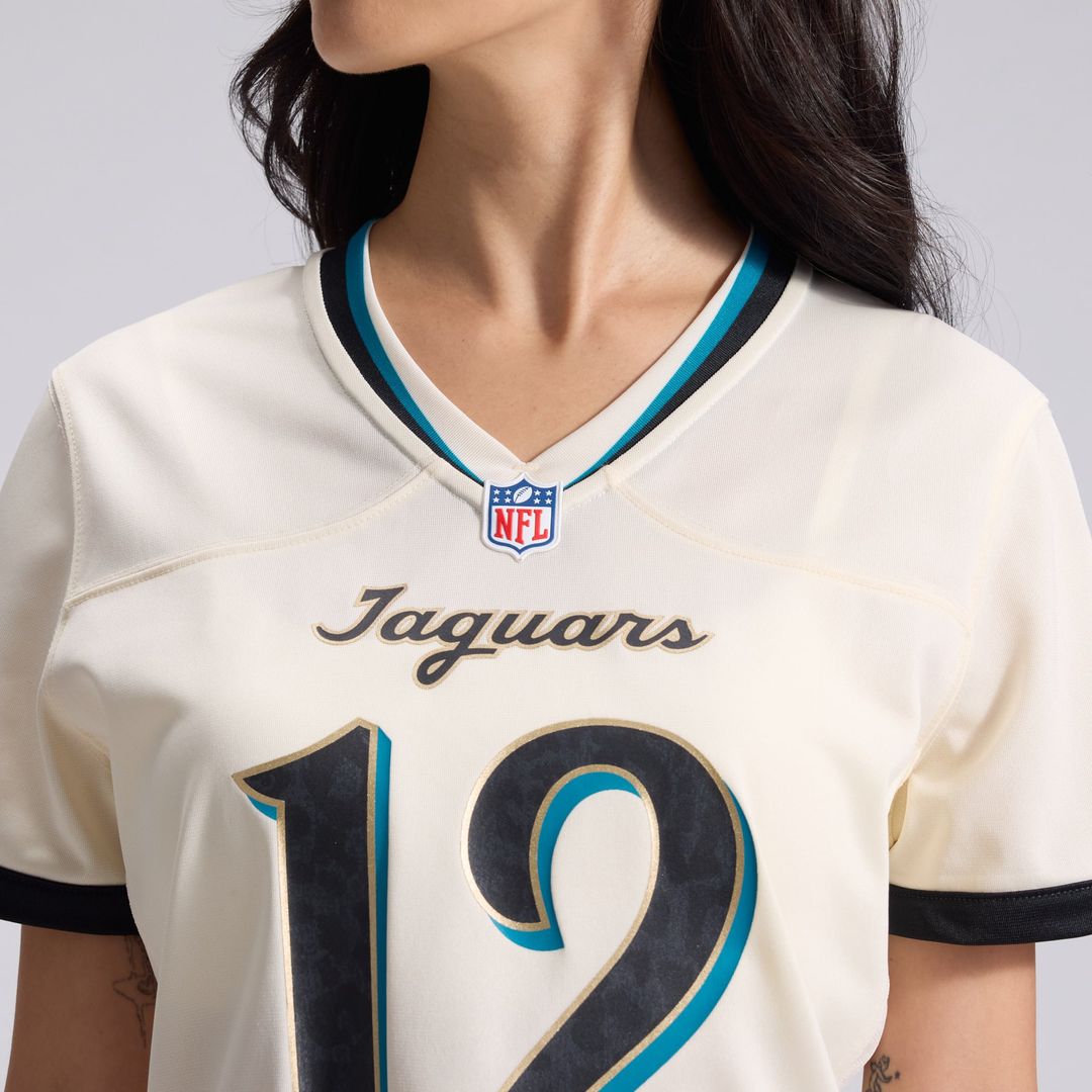 Travis Hunter Jacksonville Jaguars Women's 2026 Rivalries Collection Game Jersey - Natural