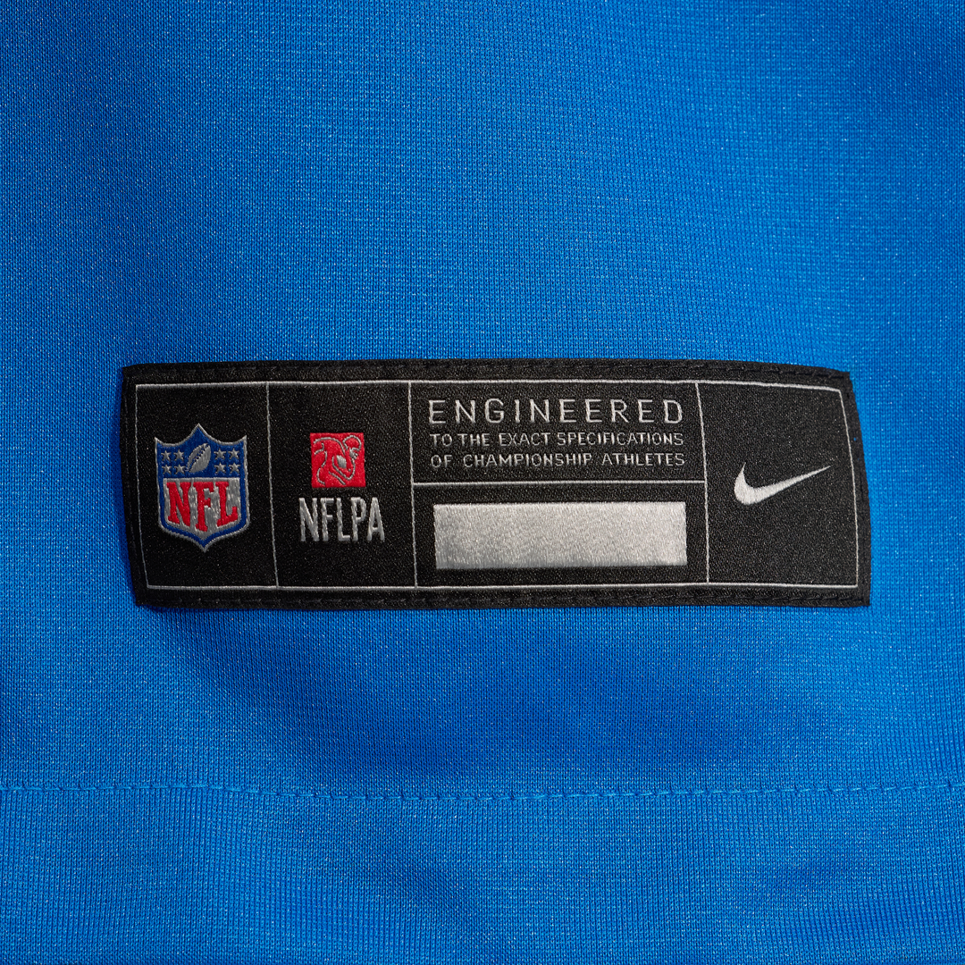 Larry Borom Detroit Lions Team Game Jersey - Blue
