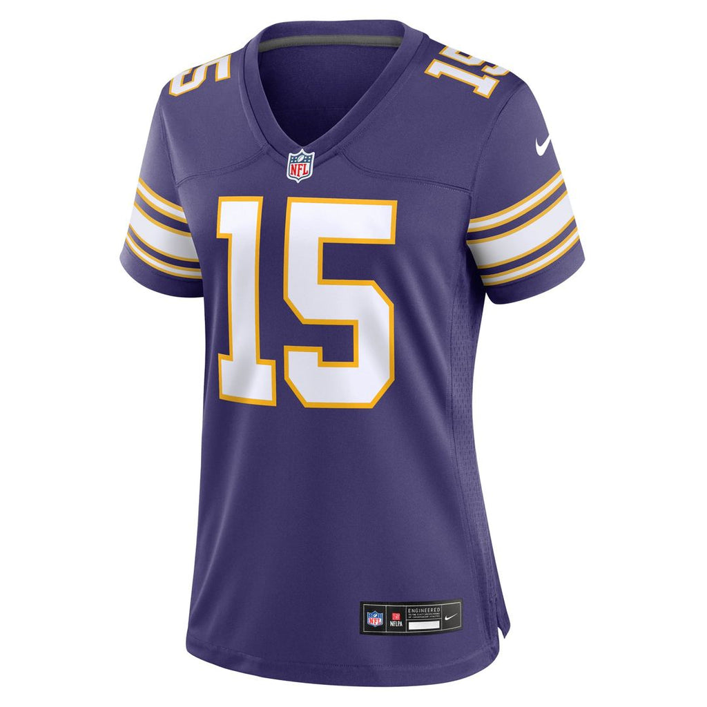 Dallas Turner Minnesota Vikings Women's Alternate Game Jersey - White