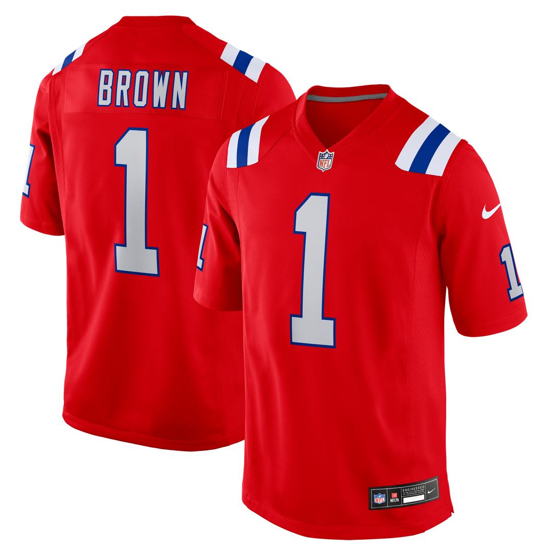 A.J. Brown New England Patriots Game Jersey - Red