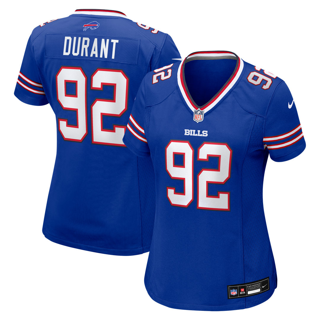 Zane Durant Buffalo Bills Women's Team Game Jersey - Royal