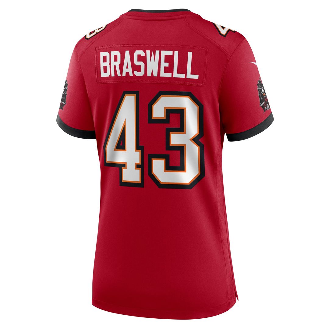 Chris Braswell Tampa Bay Buccaneers Women's Team Game Jersey - Red