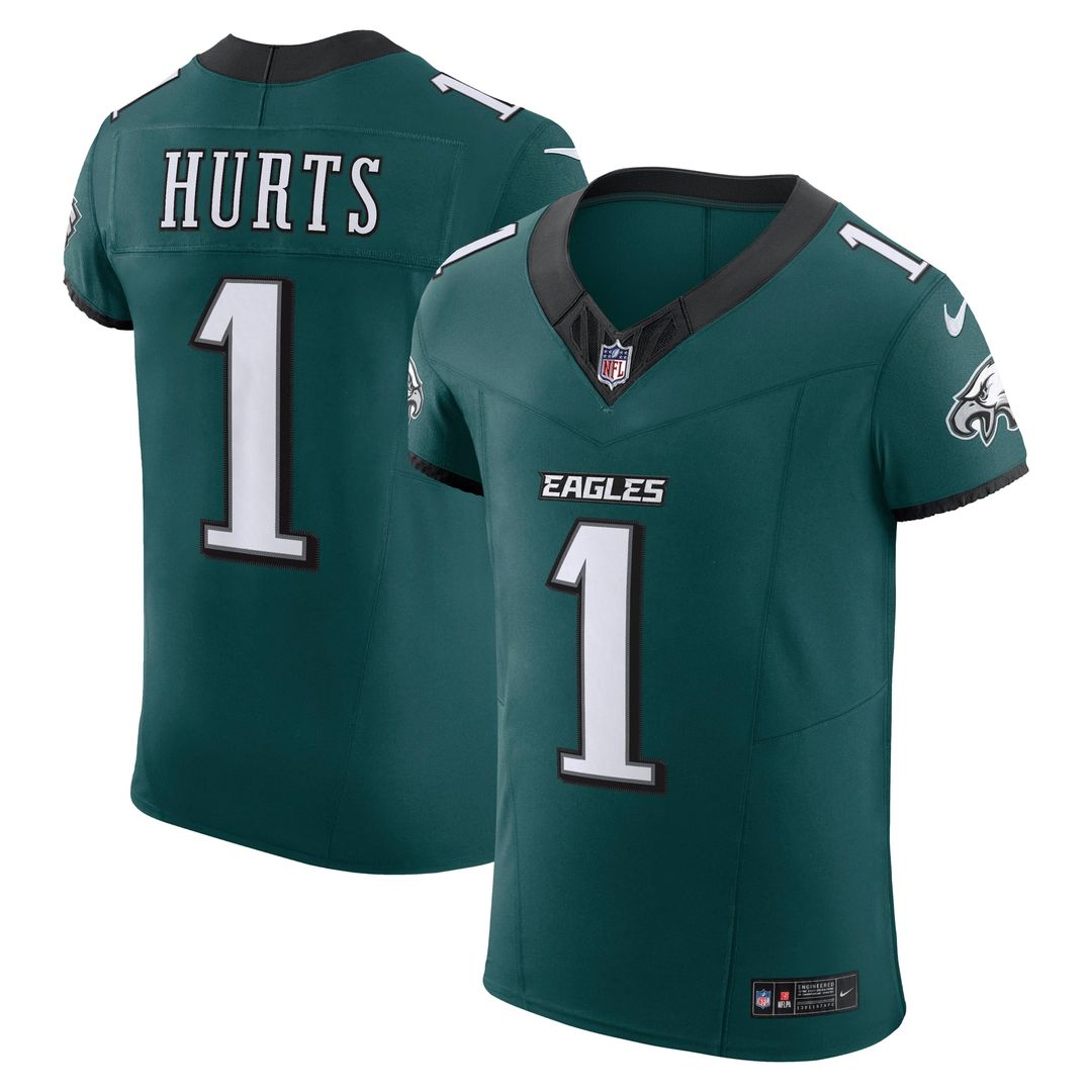 Jalen Hurts Philadelphia Eagles Team Vapor F.U.S.E. Elite Jersey - Midnight Green