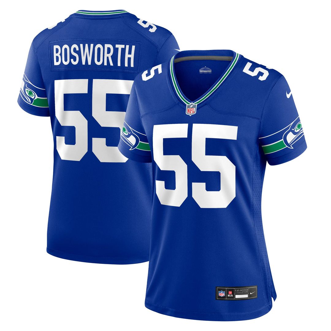 Brian Bosworth Seattle Seahawks Women's Throwback Retired Player Game Jersey - Royal