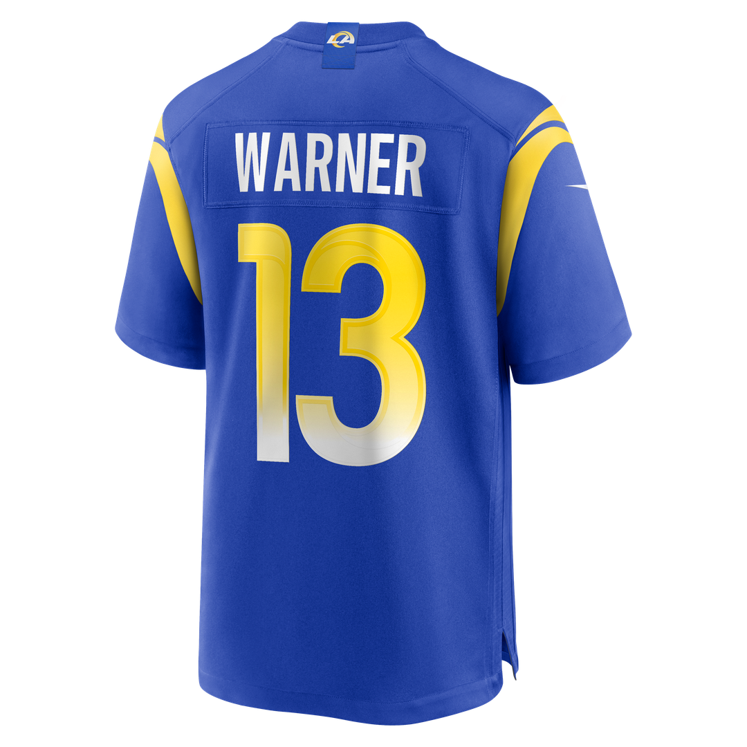 Kurt Warner Los Angeles Rams Game Retired Player Jersey - Royal