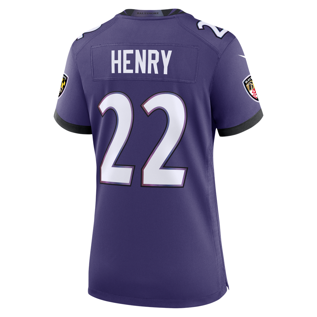 Derrick Henry Baltimore Ravens Women's Team Game Jersey - Purple