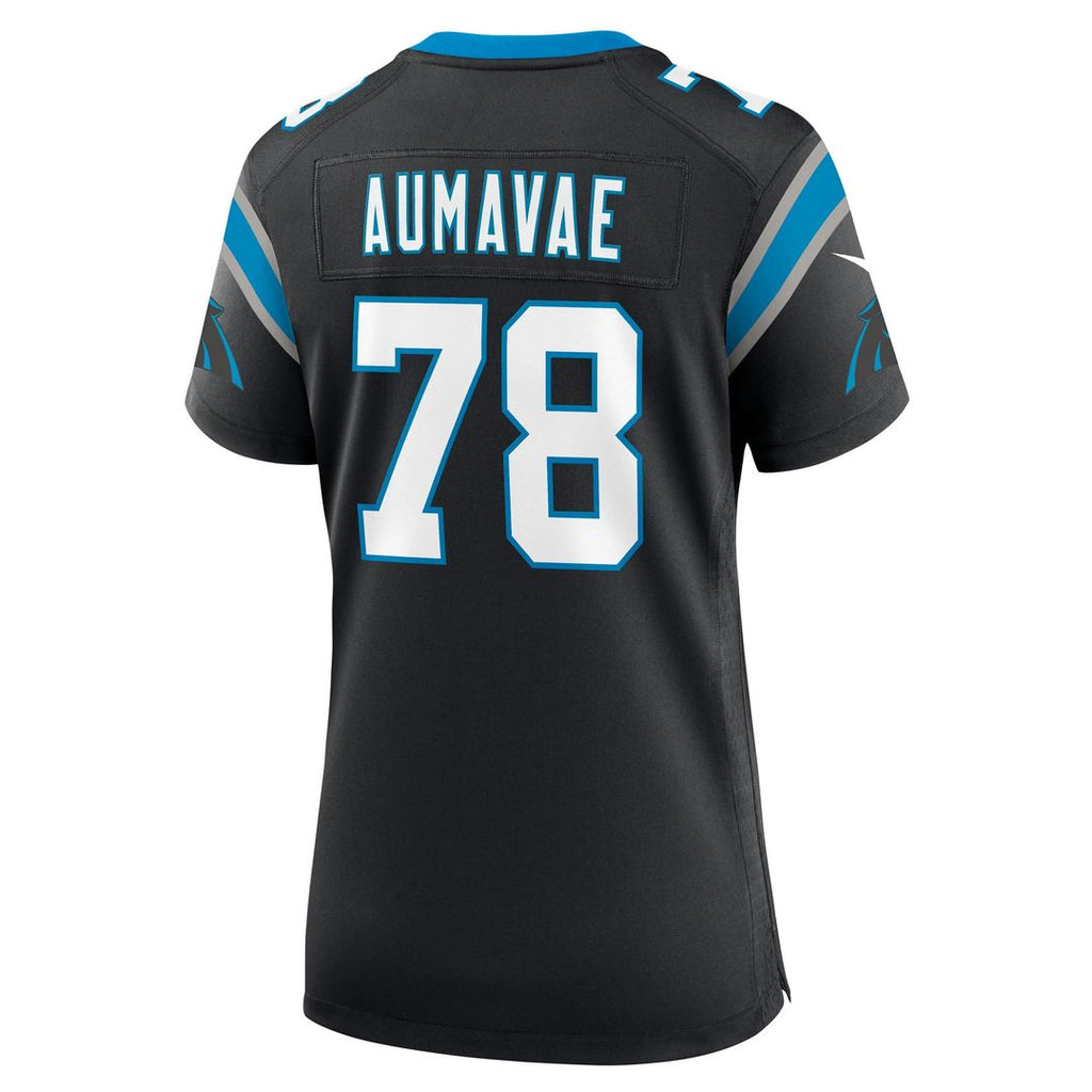 Popo Aumavae Carolina Panthers Women's Team Game Jersey - Black