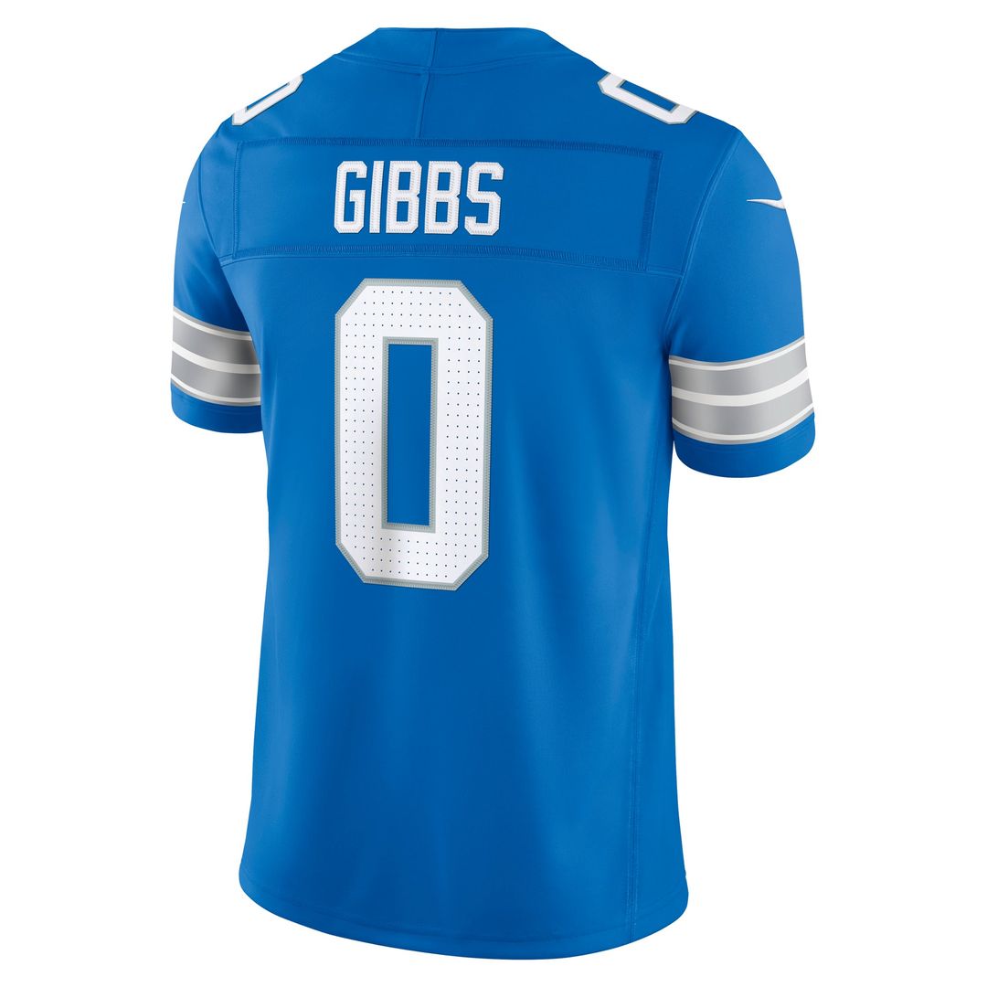 Jahmyr Gibbs Detroit Lions Team Vapor F.U.S.E. Stitched Limited Jersey - Blue