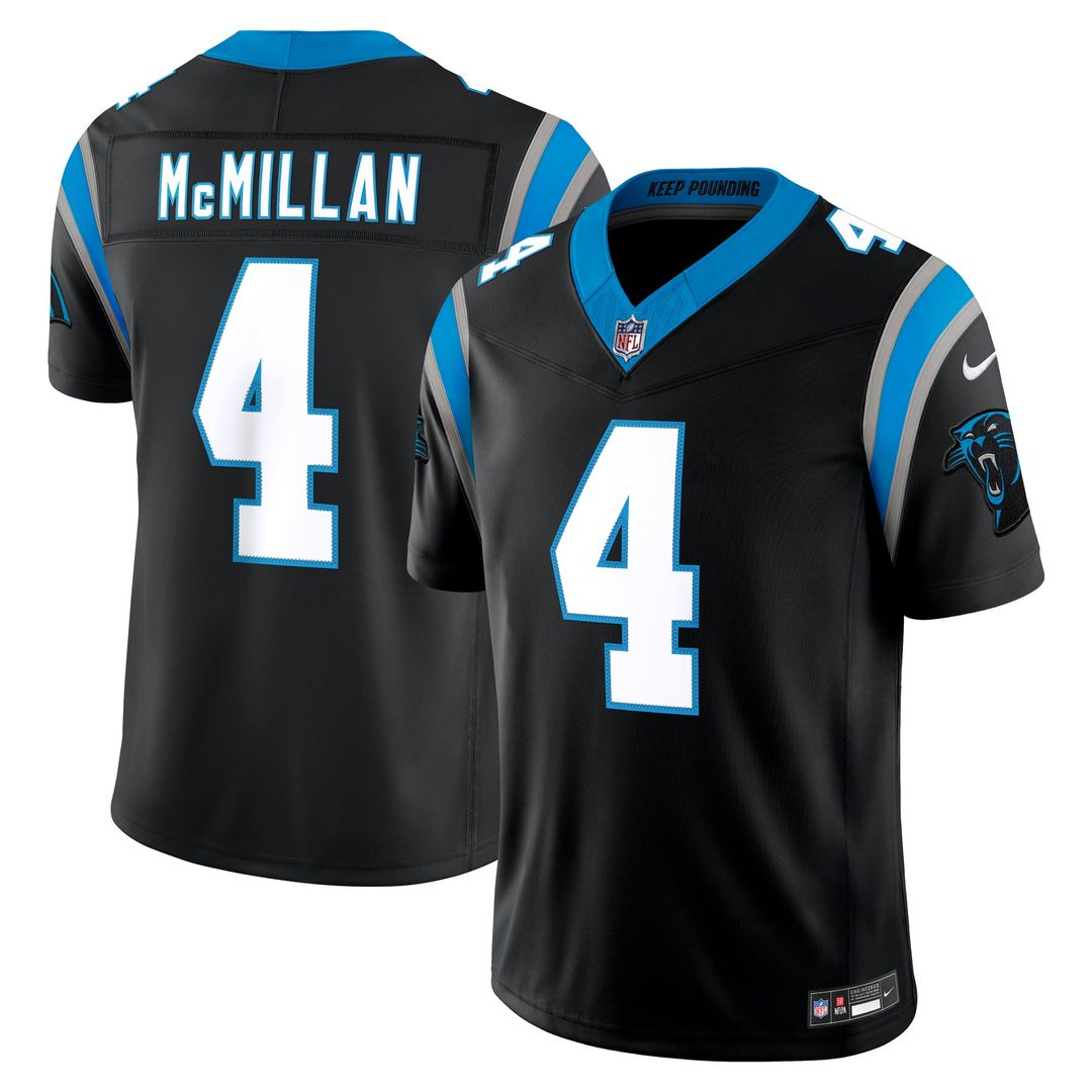 Tetairoa McMillan Carolina Panthers Team Vapor F.U.S.E. Stitched Limited Jersey - Black