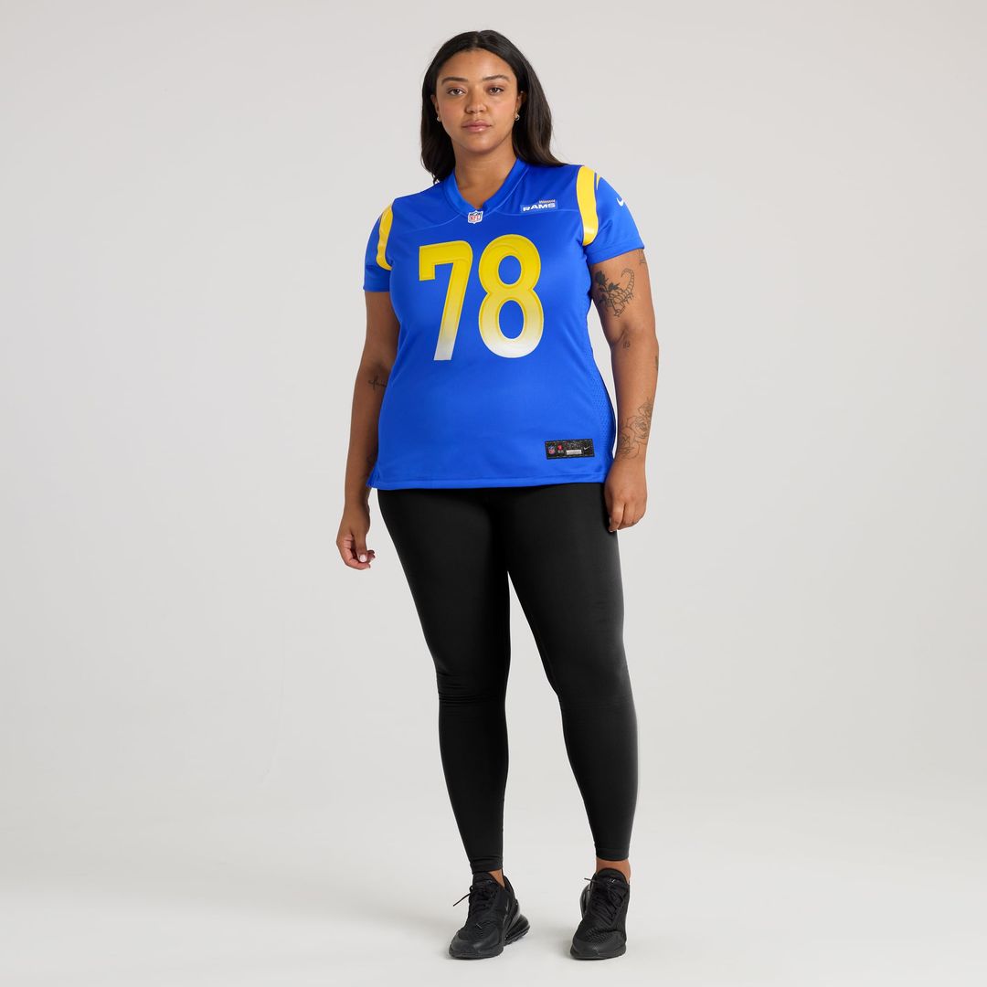 Jackie Slater Los Angeles Rams Women's Game Retired Player Jersey - Royal
