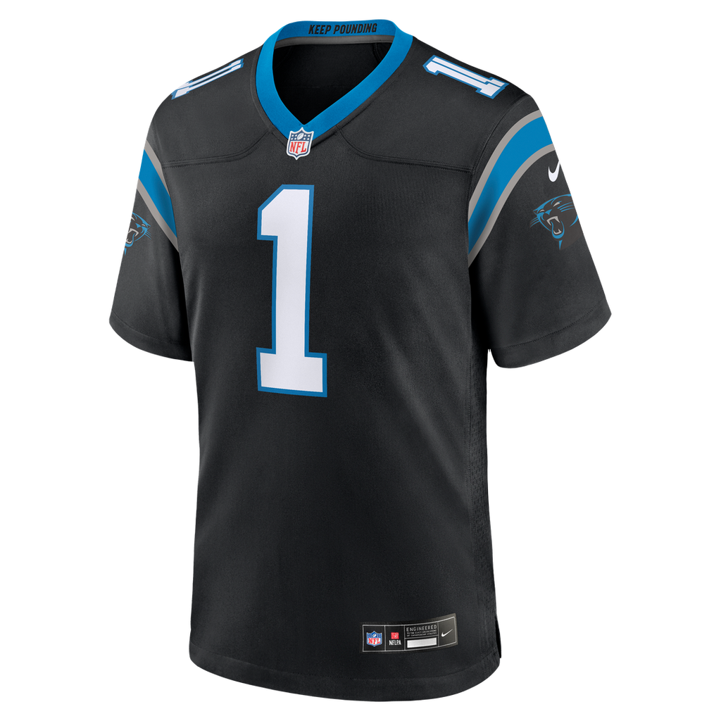 Cam Newton Carolina Panthers Team Retired Game Jersey - Black
