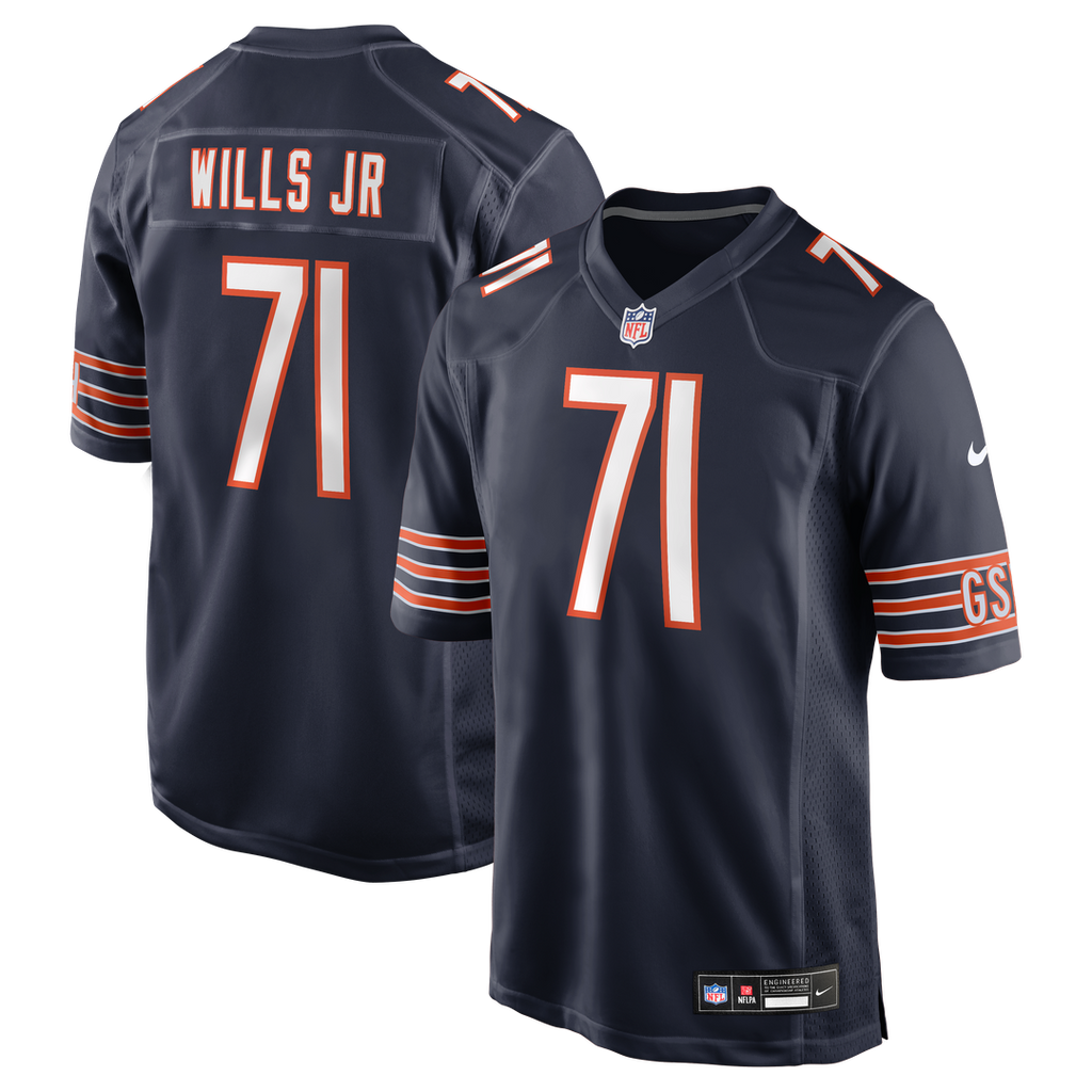 Jedrick Wills Jr. Chicago Bears Team Game Jersey - Navy