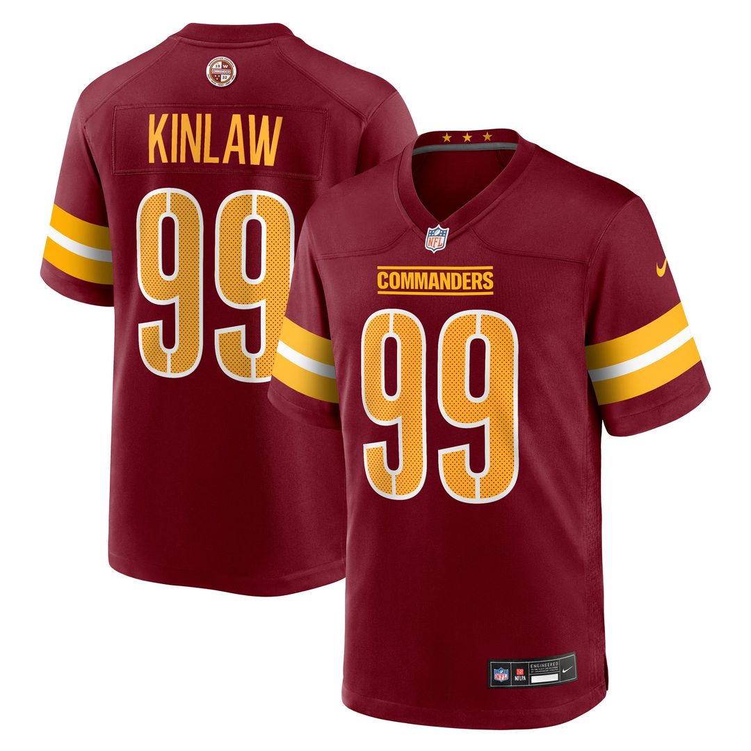 Javon Kinlaw Washington Commanders Team Game Jersey - Burgundy