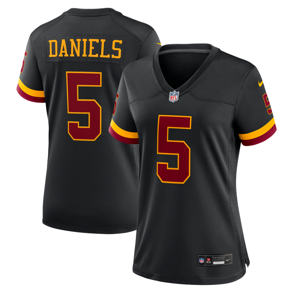 Jayden Daniels Washington Commanders Women's Hail Raiser Alternate Game Jersey - Black