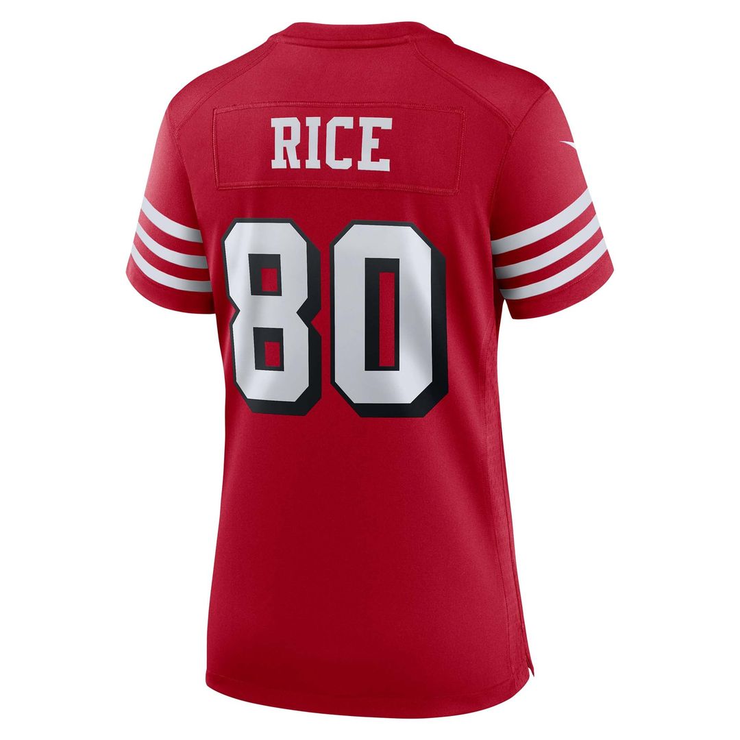 Jerry Rice San Francisco 49ers Women's Alternate Game Jersey - Scarlet