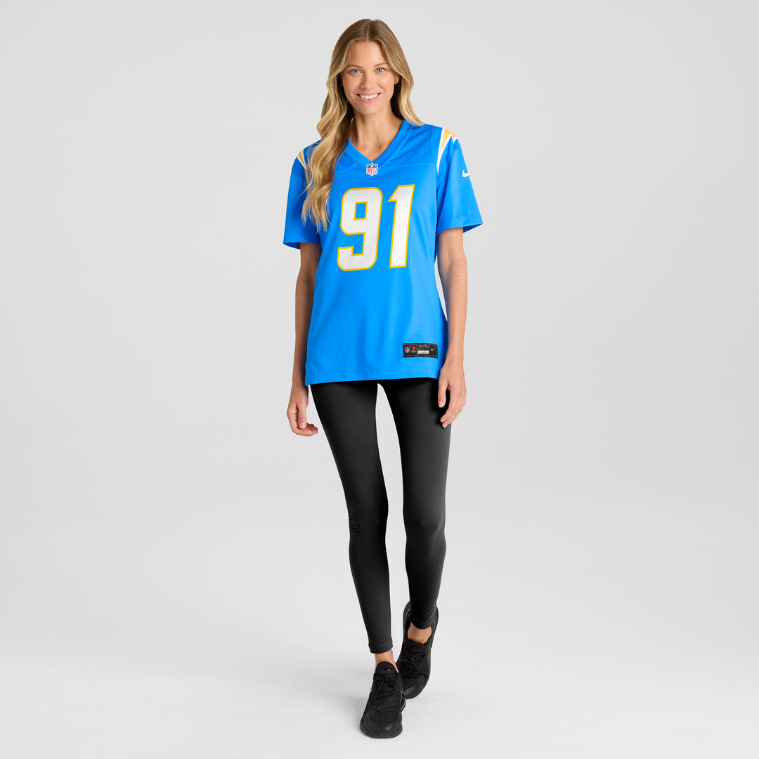 Nick Barrett Los Angeles Chargers Women's Team Game Jersey - Powder Blue