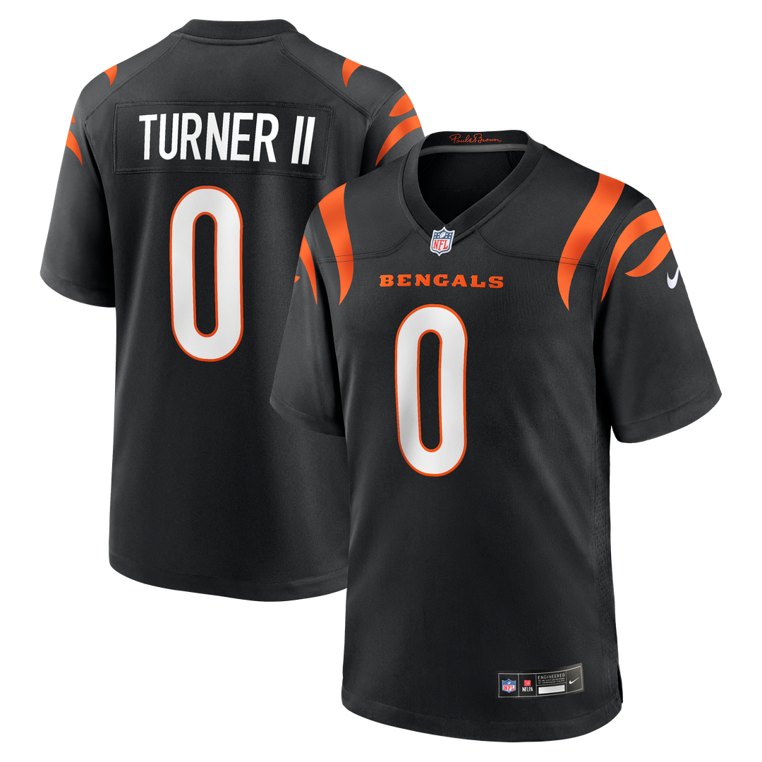DJ Turner II Cincinnati Bengals Team Game Jersey - Black