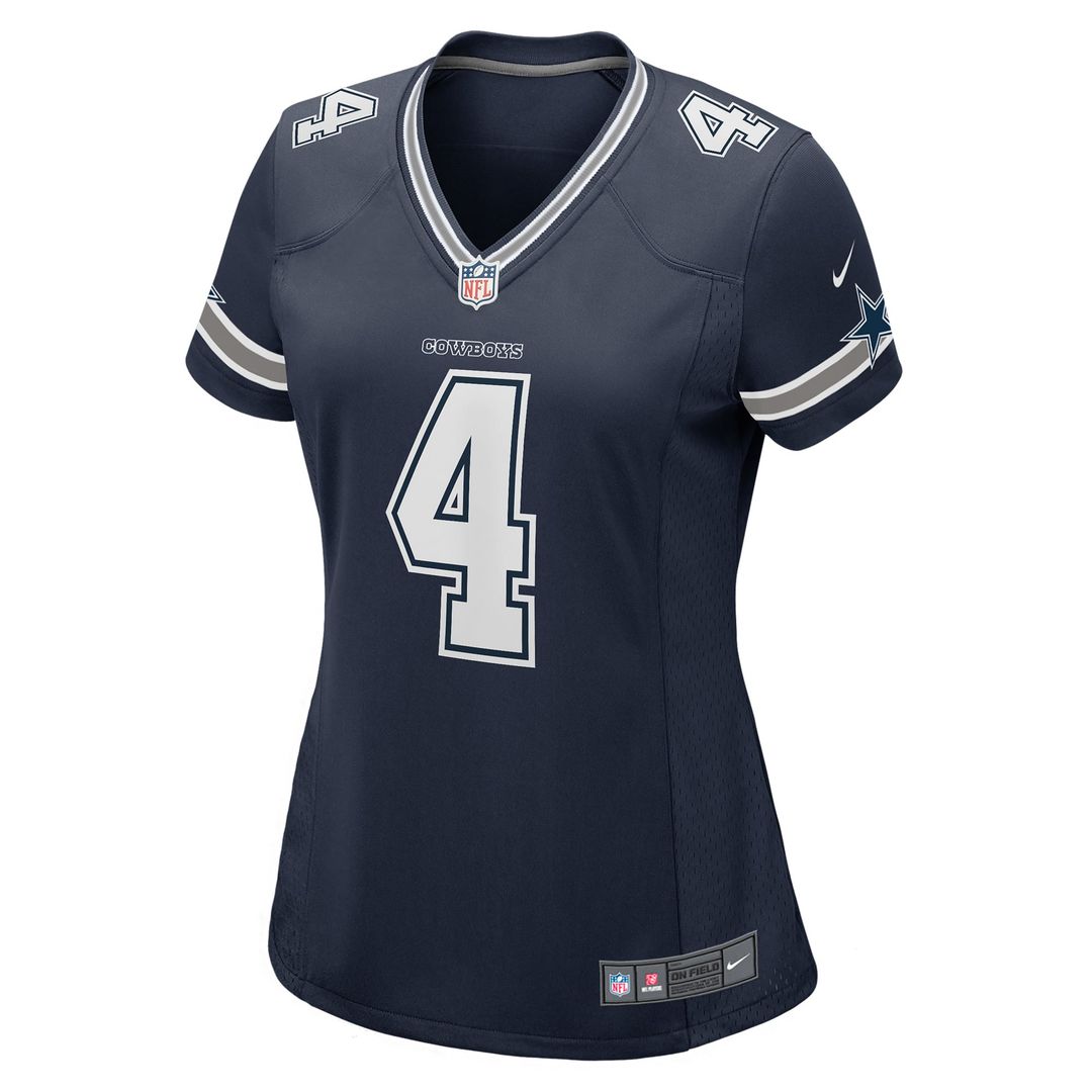 Dak Prescott Dallas Cowboys Women's Game Team Jersey - Navy