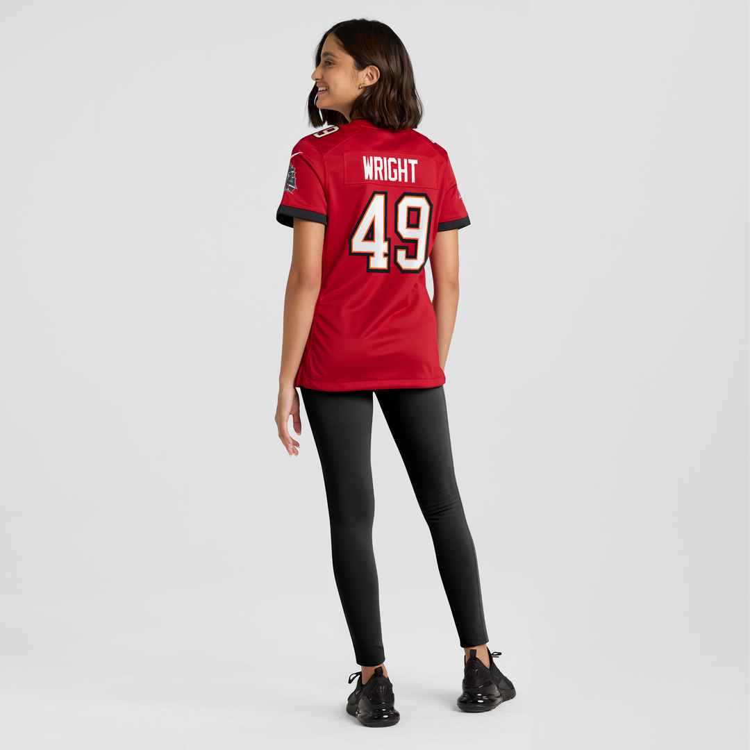 Owen Wright Tampa Bay Buccaneers Women's Team Game Jersey - Red